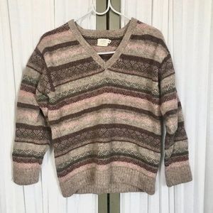 cute grandpa/grandma style cropped will sweater
